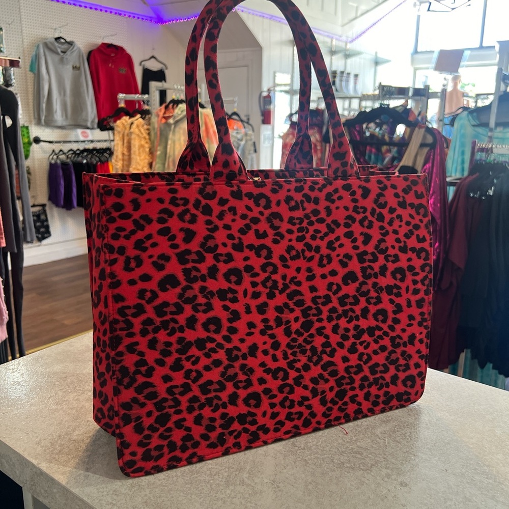 Leopard print tote